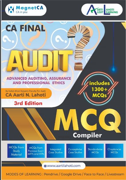 Picture of CA FINAL AUDIT NEW SCHEME MCQ COMPILER BY CA AARTI N. LAHOTI 3rd EDITION