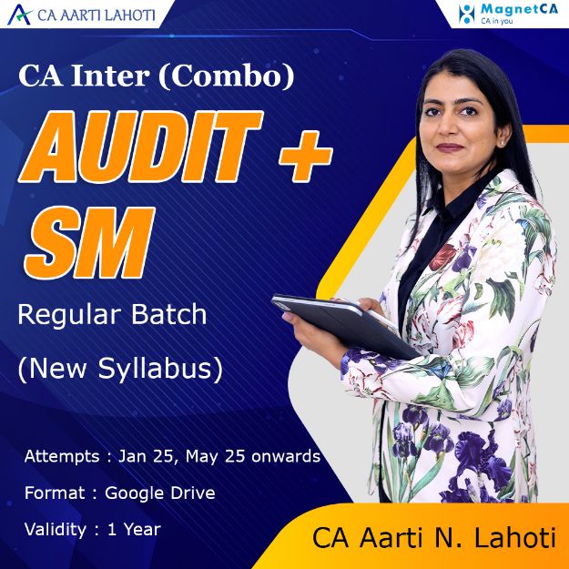 Picture of CA Inter best Combo AUDIT+SM Full English Regular batch by CA Aarti N. Lahoti