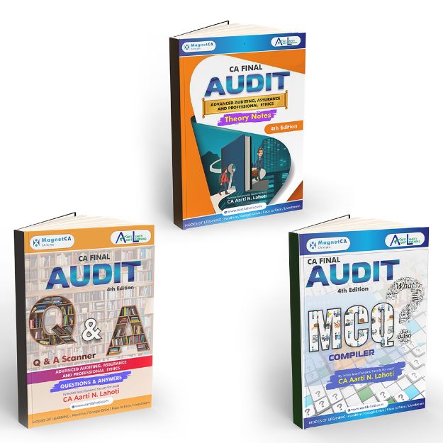 Picture of CA Final Audit Theory Notes + ⁠Q & A Scanner + MCQ Compiler (4th Edition) by CA Aarti Lahoti