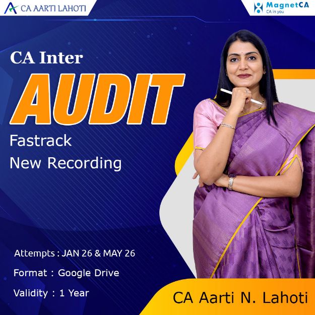 Picture of CA INTER AUDIT FASTRACK RECORDING FOR  May 26, Sep 26, Jan 27 Attempt  