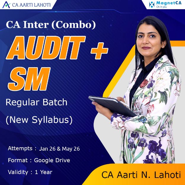Picture of CA Inter best Combo AUDIT+SM Full English Regular batch by CA Aarti N. Lahoti