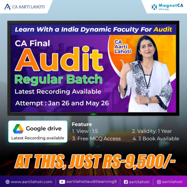 Picture of CA Final Audit (Regular Batch | Live Classes) by CA Aarti Lahoti